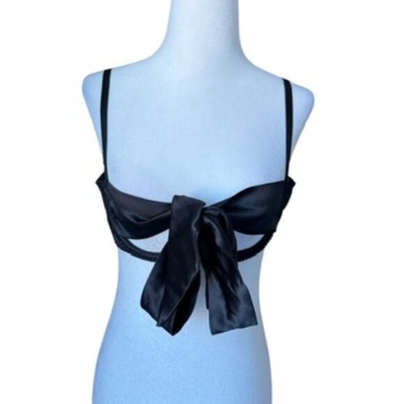 Coco De Mer Silk bow Bra NWOT 34B Fifty Shades of Grey Aveta - Picture 1 of 5